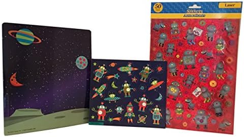 Magnetic Playboard in Outer Space with Stickers