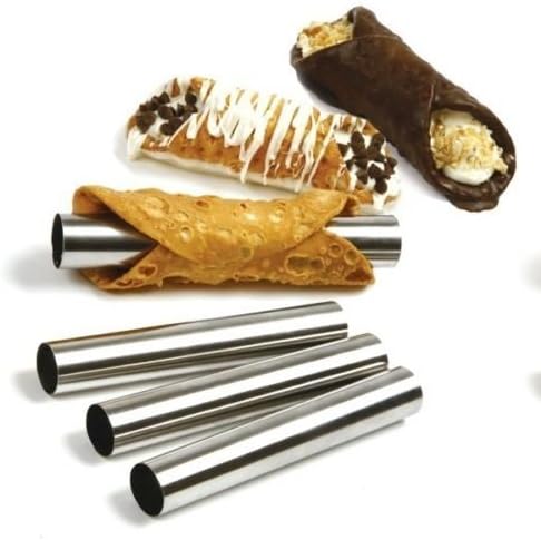 Rolling Pins & Pastry Tools Molds Stainless Steel Gift #3660 Cannoli Forms 4 Set Italy Dessert Pastry