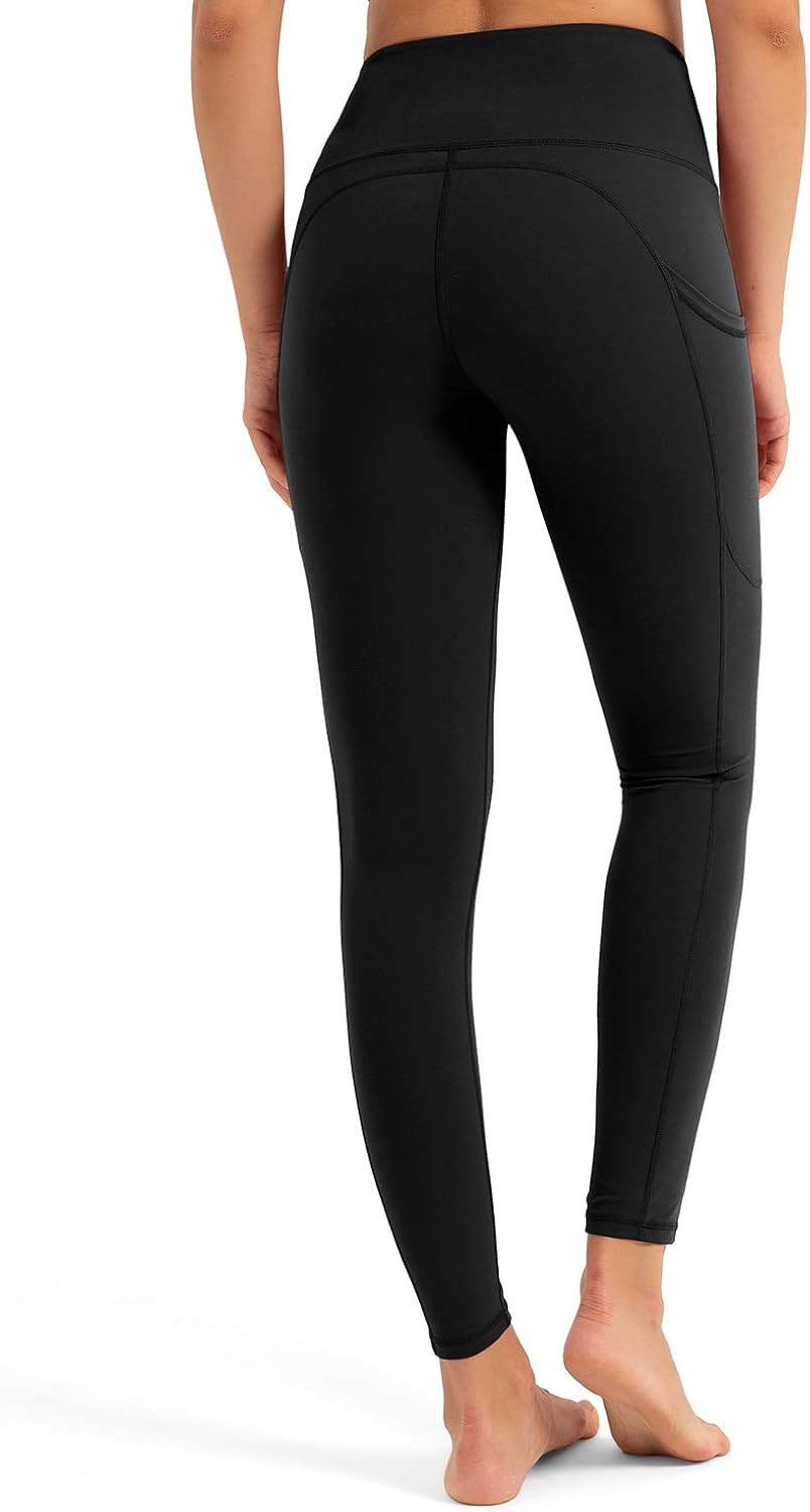 BOSTANTEN High Waist Yoga Pants Leggings for Women with Pockets Tummy Control Workout Capris No-See Through Tights Pants: Clothing