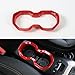 BORUIEN ABS Water Cup Bottle Holder Frame Ring Trim Cover for Jeep Renegade 2015 2016 2017 (Red)