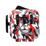 Fidget Dice Anti-anxiety and Depression Cube for Children and Adults (Red Camouflage)