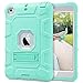 ULAK Case for iPad mini 1 2 3, Three Layer Heavy Duty Shockproof Protective Case with Kickstand for iPad mini 2 Case 1st 2nd 3rd Generation (Green/Grey)