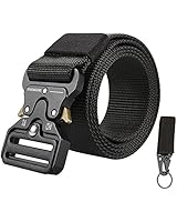 KingMoore Men's Tactical Belt Heavy Duty Webbing Belt Adjustable Military Style Nylon Belts with Metal Buckle