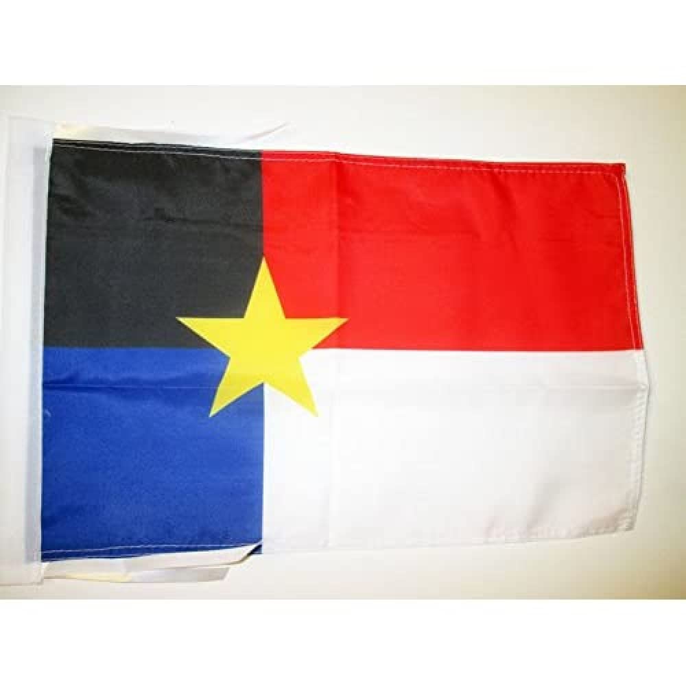 AZ FLAG - La Mancha Independentist Flag - 18'' x 12'' - 100% Polyester Manchego regionalist Small Banner with Two Cords - Fade Resistant - Vivid Colors - 18x12 in - 45x30 Cm — image 1