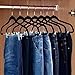 IEOKE Pants Hangers, Trousers Hangers with Clips,Velvet Hangers Non Slip Clothes Hangers with Heavy Duty 360 Swivel Hanger Hook - 12 Pack