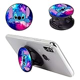 DISNEY COLLECTION Multifunction Stitch and Starry Sky are Dating Cell Phone Stand Holder and Grip Foldable Expanding Kickstand Phone Mount Compatible All Tablets and Smartphones