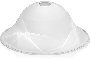 Huquary Lamp Glass Shades for Floor Lamp Elegant Cover Light Fixture Shade Light Fixture Replacement(12.2 x 4.92 x 1.65 Inch,Stylish White)
