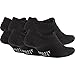 Nike Kids' Everyday Lightweight No-Show Socks (6 Pairs), Black/White, Small