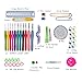 OldShark Crochet Hooks 2mm to 8mm 11 Sizes, Ergonomic Rubber Grip Knitting Needles, with 79 Accessories, Full Size Crochet Kits with Organizer Case, Red