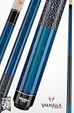 Viking Valhalla 2 Piece Pool Cue Stick with Irish Linen Wrap VA113 (20oz, Blue)