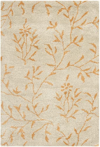 SAFAVIEH Soho Collection 2' x 3' Beige / Orange SOH418C Handmade Premium Wool &…