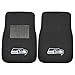FANMATS 17128 NFL - Seattle Seahawks 2-pc Embroidered Car Mat Set | Black | 17