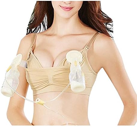 Aluck Hands Free Breastpump Bra Breast Pump Nursing Pumping Bra Breastfeeding Bra -M