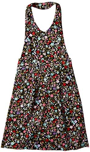 [ユミ カツラ] エプロン ユミジェンヌ 花柄 首掛けエプロン ワンピース型 ウエストリボン 綿100% 両サイドポケット付き レディース 34523-30470