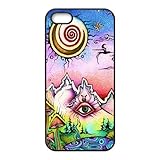 Funny Trippy Protective Rubber Back Fits Cover Case for iPhone 5 5s