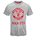 Manchester United FC Official Soccer Gift Mens T-Shirt Grey MAN UTD Medium