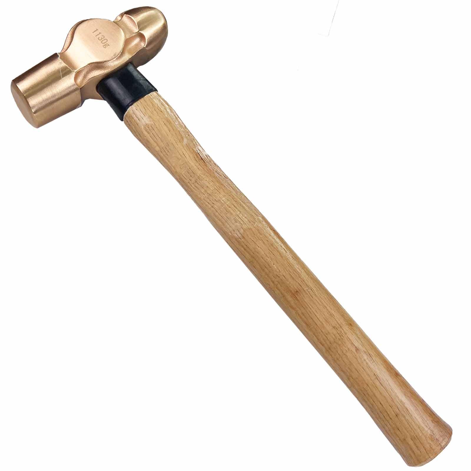 WEDO Non-Sparking Ball-Peen Hammer 430g Weight, Spark-Free Safety Ball Pein Hammer, Beryllium Copper, DIN Standard, BAM & FM Certificate