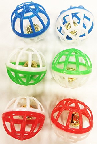 2012 6 x 1" BIRD FOOT TOY ball cockatiel parakeet toys cage parrot cat parrotlet