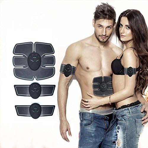 RCE - Multi-Function EMS Abdominal Muscle Stimulator Exerciser Device Muscles Intensive Training Weight Loss Slimming Massager Machine (Battery Not Included) (3 Peice)
