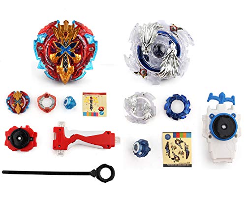 Bey Battle Burst 2 in 1 Metal Fusion Battling Tops with 4D Launcher Grip Battle Set