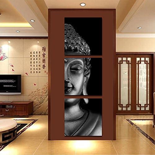 CER0T Miico Hand Painted Three Combination Decorative Paintings Half Bud-dha Wall Art For Home Decoration