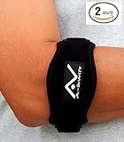 Classic Elbow Brace (2 pack) with Compression Pad - Best Tennis & Golfer's Elbow Support Braces - Relieves Tendonitis and Forearm Pain - Two Elbow Strap Bands & Two Bonus E-Books!