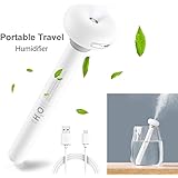 fomei Portable Mini Travel Humidifier - Ultrasonic Cool Mist Air Humidifier Diffuse Device for Travel Office Car Hotel Bedroom, High Output, Ultra Quiet, Powered by USB