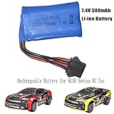 FSTgo 7.4V 500mAh High Power Li-ion Rechargeable Battery Packs for High Speed RC Car 9118 Series
