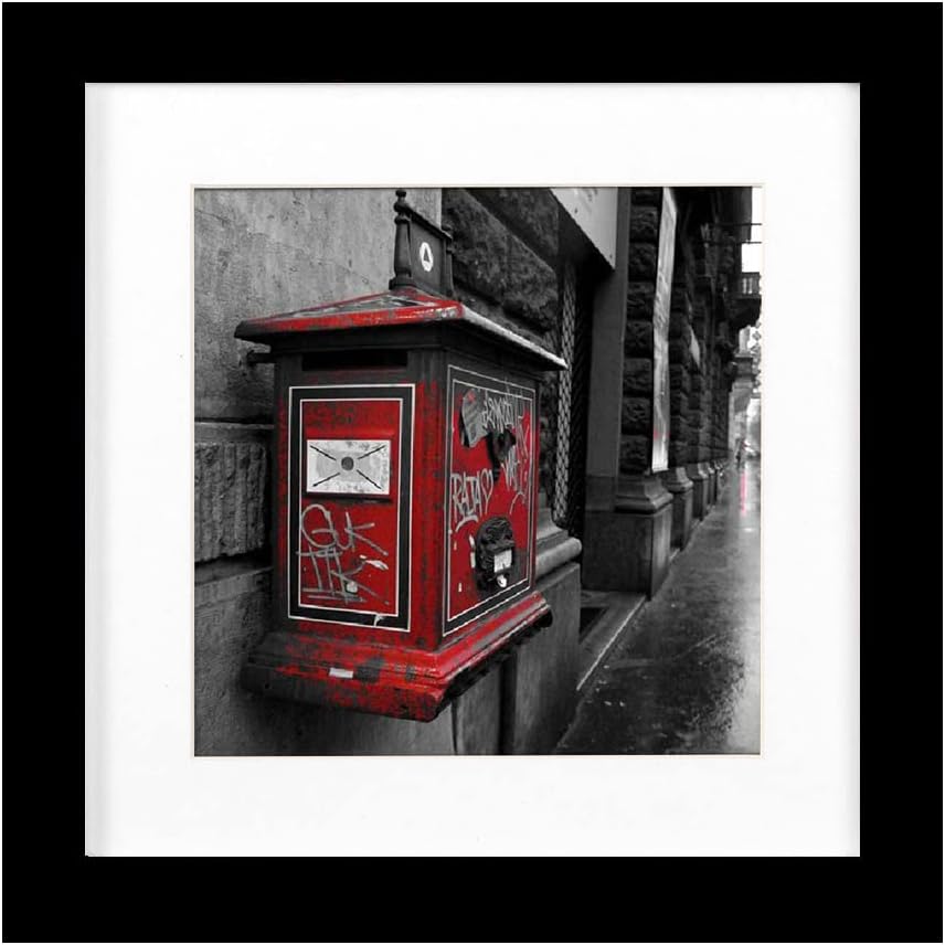 Photo Albums, Frames & Accessories - 8x8 Picture Frames Black Display Picture Frame 6x6 Solid Wood with Mat Wooden Square Photo Frame for Wall Hanging or Table Top Home Decoration-8x8 Black