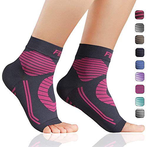 FEATOL Plantar Fasciitis Socks with Arch Support Ankle Support, Ankle Compression Socks Foot Sleeve to Relieve Arch Pain, Better Than Night Splint