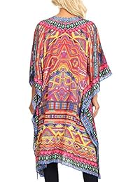 Sakkas Jenni - Vestido de mujer de longitud media Boho Caftan Kaftan con diamantes de imitación