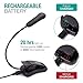 Vekkia Rechargeable 6 Warm LED Book-Light, 3000K Eye-Care Easy Clip on Lamp Reading in Bed, 3 Brightness, Up to 60 Hrs, 2.1 oz Light-weight. Perfect for Bookworms