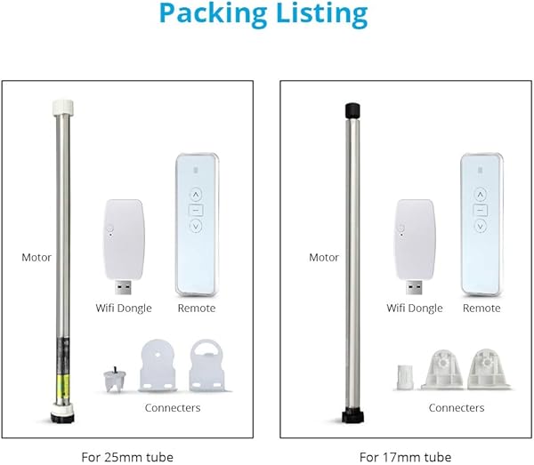 Zemismart Tuya WiFi Motor de persiana Enrollable Recargablebatera incorporada Smart Life Blind Engine Alexa Google Home Control Funcin de TemporizadorTuya App Control No RemoteFor 25mm Tube