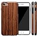 NeWisdom iPhone 8Plus 7Plus Case Wood [Nature Series] Unique Slim Soft Rubberized Wood Cover [ Thin Wood Layer Over Rubber ] Case for Apple iPhone 8Plus iPhone 7Plus– Sandalwood