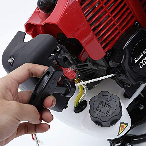 EASYG 52cc 6 in 1 Multifunction Grass Cutter Trimmer Brush Cutter Hedge Trimmer Chainsaw with Four Mowing Heads