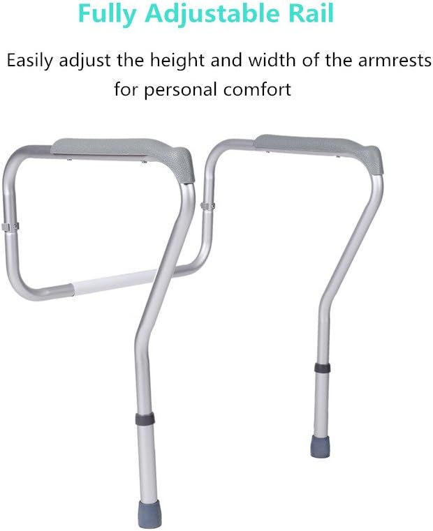 SUKONG Toilet Safety Rail, Bathroom Safety Frame for Elderly, Handicap and Disabled Toilet Safety Handrail with Adjustable Height: Health & Personal Care
