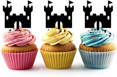 Amazon Jpta0324 城 Castle アクリル製 カップケーキトッパー ケーキトッパー ケーキスティック 結婚式 誕生日 パーティー 装飾用品 アクセサリー 10本 デコレーションツール オンライン通販