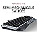 ONEXELOT Aluminum gaming keyboard, USB wired RGB backlit Revolutionary semi mechanical keyboard mod ENIGMAthumb 1