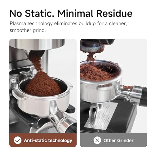 HiBREW G7 Coffee Bean Grinder with 48 Gears Precise Setting, Automatic Burr Mill Electric Grinder for Turkish/Espresso/Mocha/Drip/Pour Over/French Press