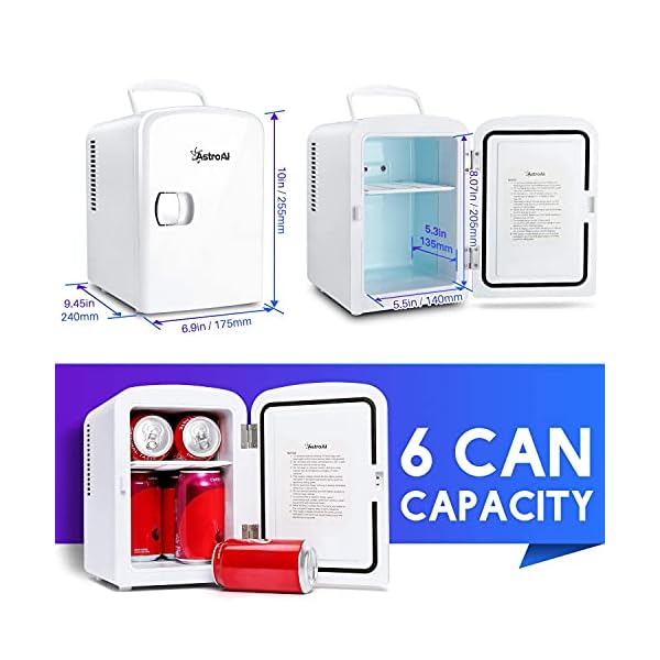 Astro Mini heladera Blanca 4 Lts Maquillaje Alimentos Medicinas - Imagen 3