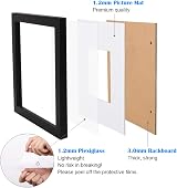 EGOFINE 9x7 Black Solid Wood Photo Frame - Table Top & Wall Mount view 6