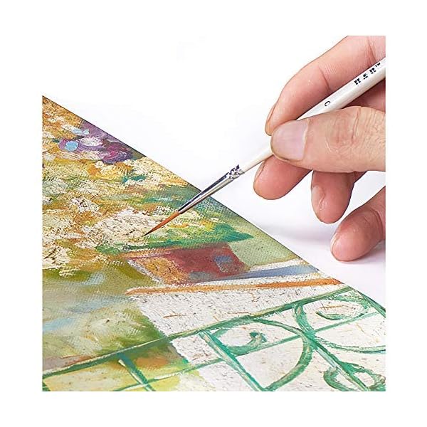 Queta Set 12 Pinselset Malen Künstlerpinsel Acrylpinsel Halten Sie eine feine Spitze und Feder für Öl, Aquarell, Acryl… – Bild 4