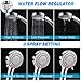 High Pressure 8'' Rainfall Stainless Steel Shower Head/Handheld Combo with 60'' Hose Anti-leak Shower Head with Holder, Flow Regulator, Chrome, 4 Shower Hooks