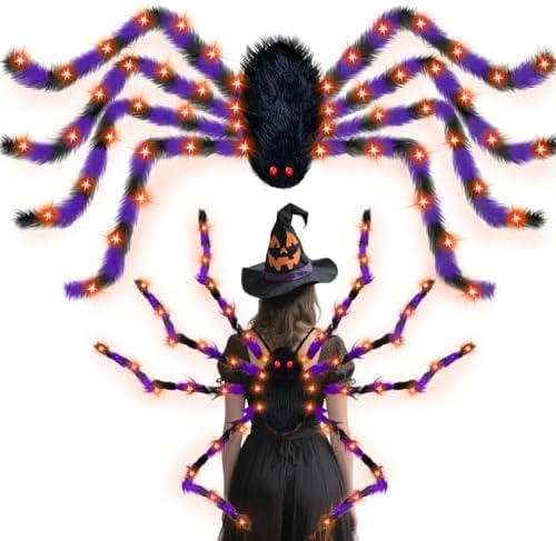 FIESTAS GUIRCA Araña De Goma De 14 Cm – Decoración Terrorífica Para Halloween, Accesorio De Caucho Negro Para Fiestas De Disfraces Y Ambientes De Miedo
