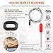 COMLIFE Digital Meat Thermometer, Wireless Bluetooth BBQ Thermometer with 2 Stainless Steel Probes, Smart Cooking Thermometer with Large LCD Screen for Kitchen Oven Grill Smoker