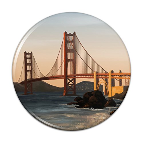 Golden Gate Bridge San Francisco Pinback Button Pin Badge - 1