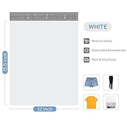 Metronic Poly Mailers 12x15.5 100 Pcs, Medium
