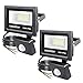 Ustellar 2 Pack 15W Motion Sensor LED Security Light, 1200lm, Outdoor Super Bright Flood Light, IP66 Waterproof PIR Floodlight Landscape Wall Lights, 120V, 5000K Daylight White