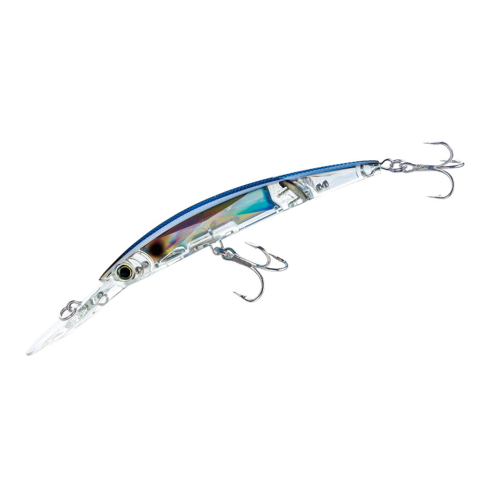 Yo-Zuri Crystal 3D Minnow Deep Diver Jointed Lure, Blue Silver, 5-1/4-Inch