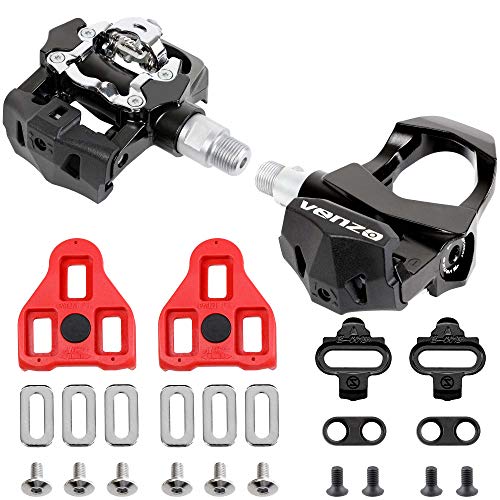 Venzo Sealed Fitness Exercise Spin Bike CNC Pedals Compatible with Look ARC Delta & Shimano SPD 9/16" Compatible with Peloton